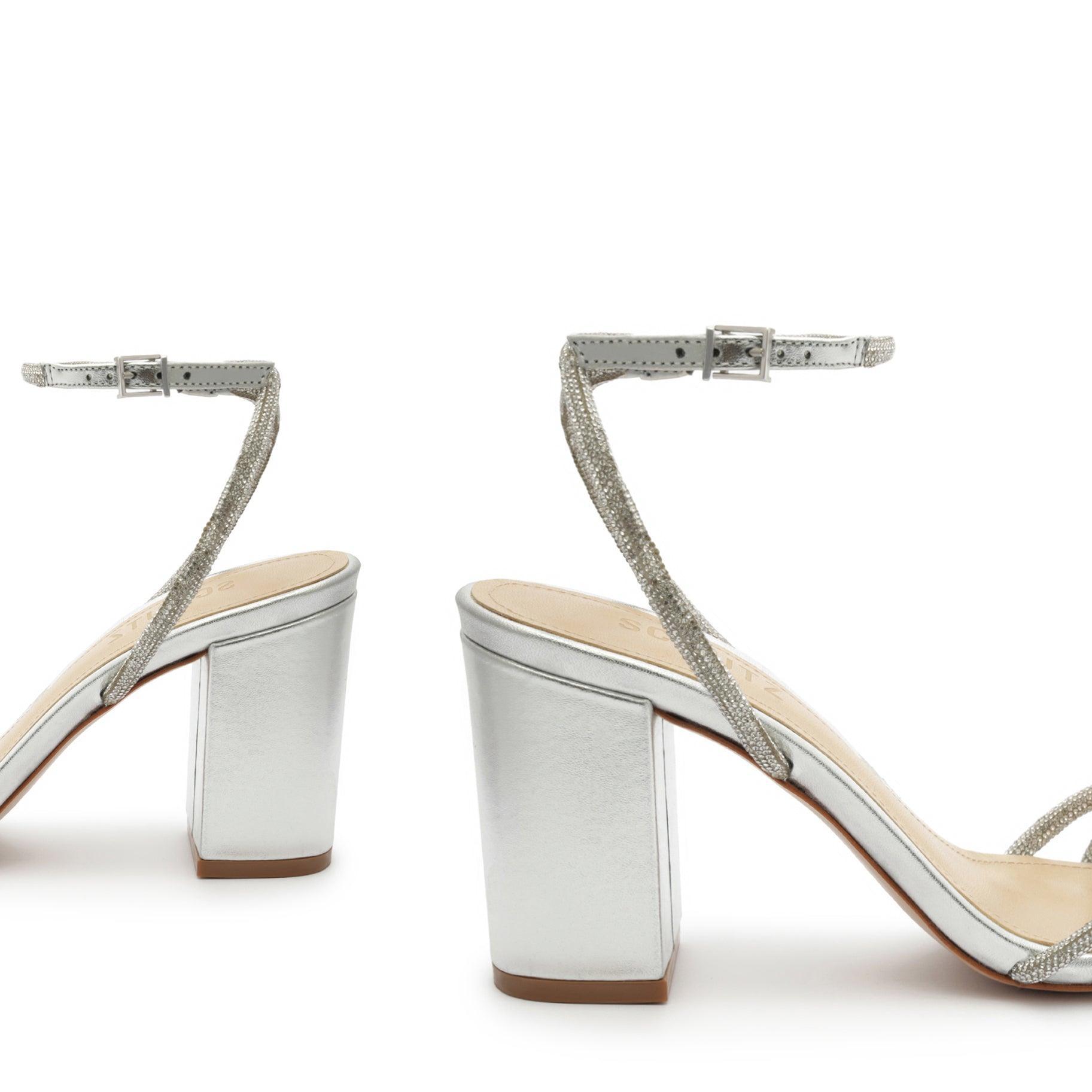 Jewell Block Metallic Nappa Leather Sandal Female Product Image