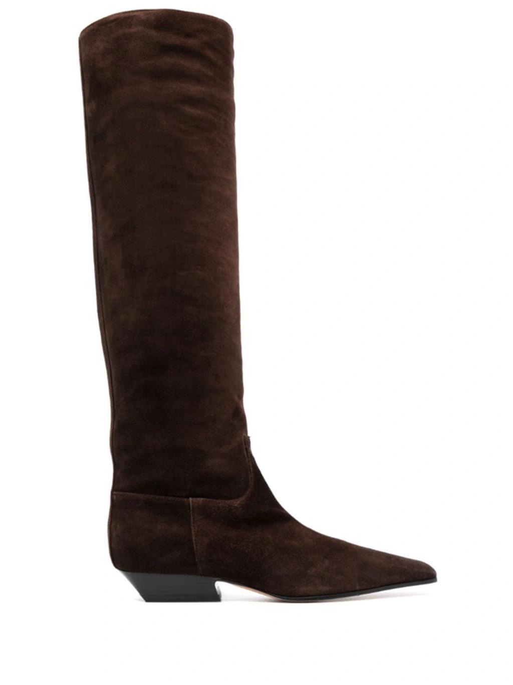 Marfa Suede Knee Boots In Brown product image