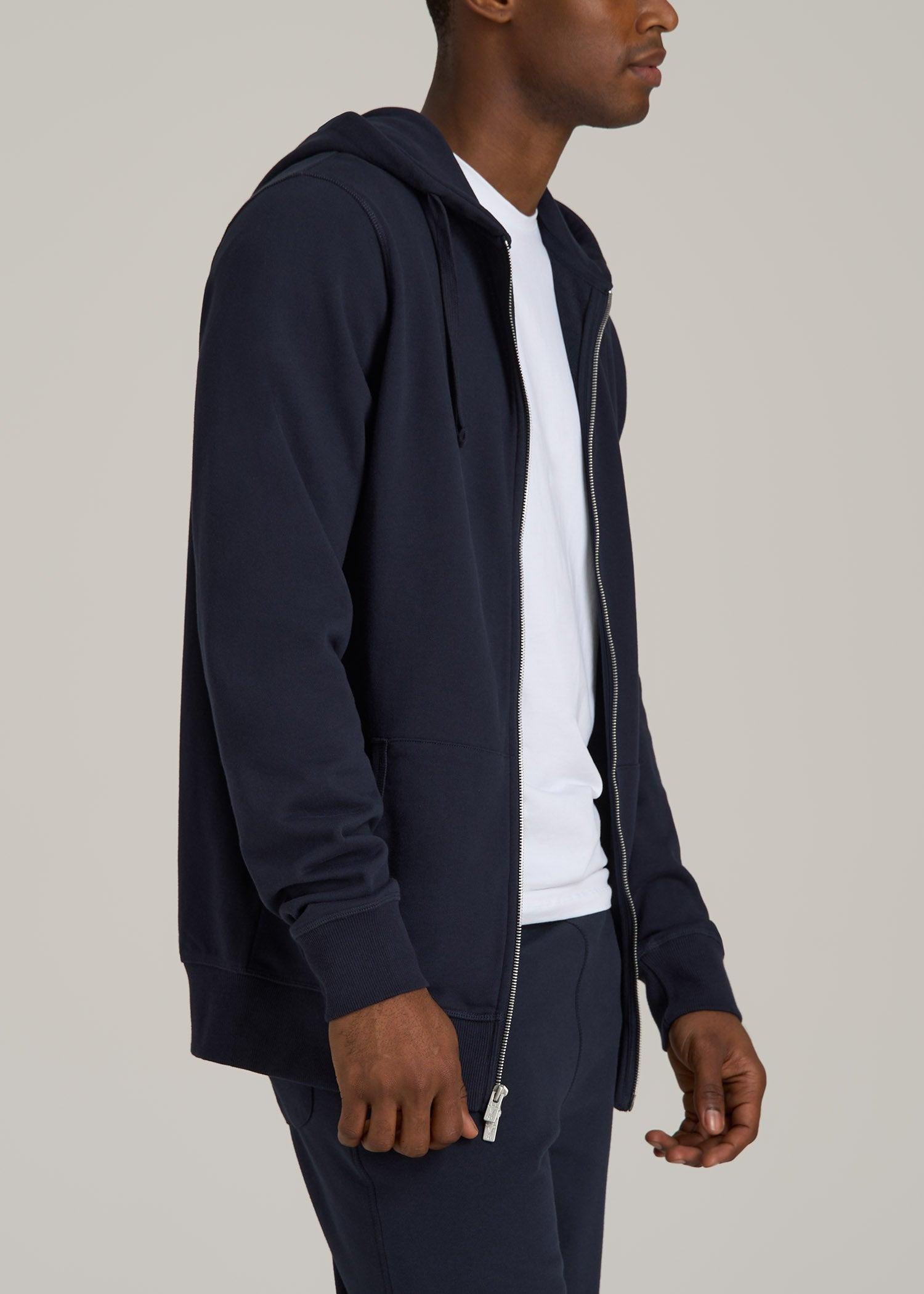 Wearever 2.0 French Terry Full-Zip Hoodie for Tall Men in Evening Blue Product Image