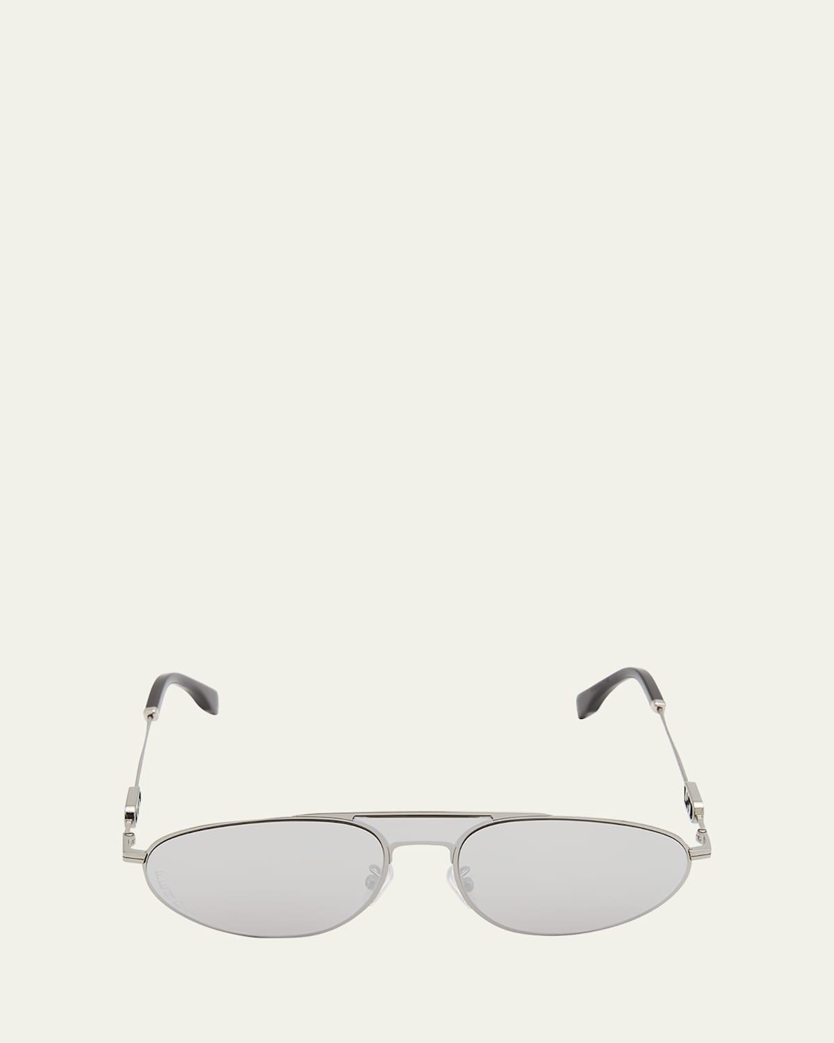 Mens 52MM Geometric Logo Sunglasses Product Image