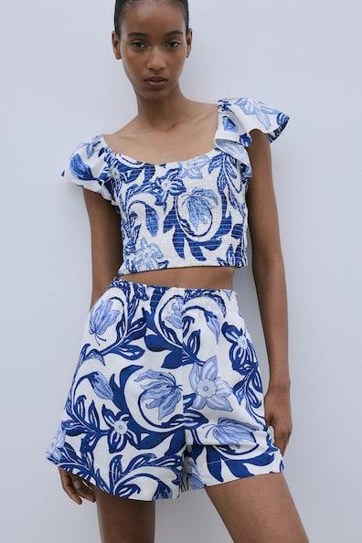 Smocked Crop Top Product Image