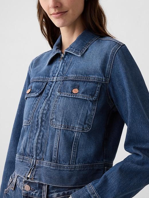 Cropped Denim Jacket Product Image