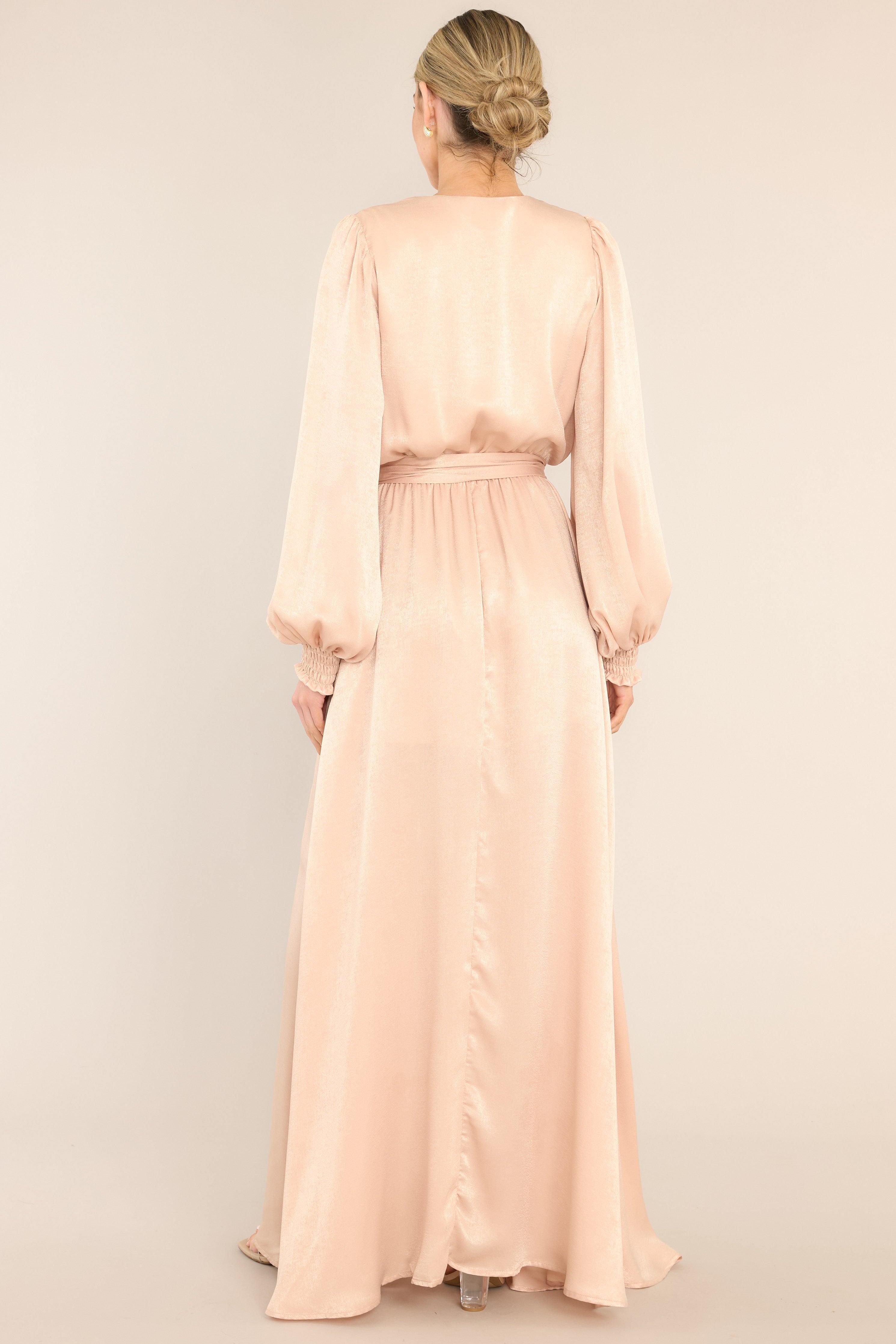 Settle The Score Champagne Maxi Dress Product Image