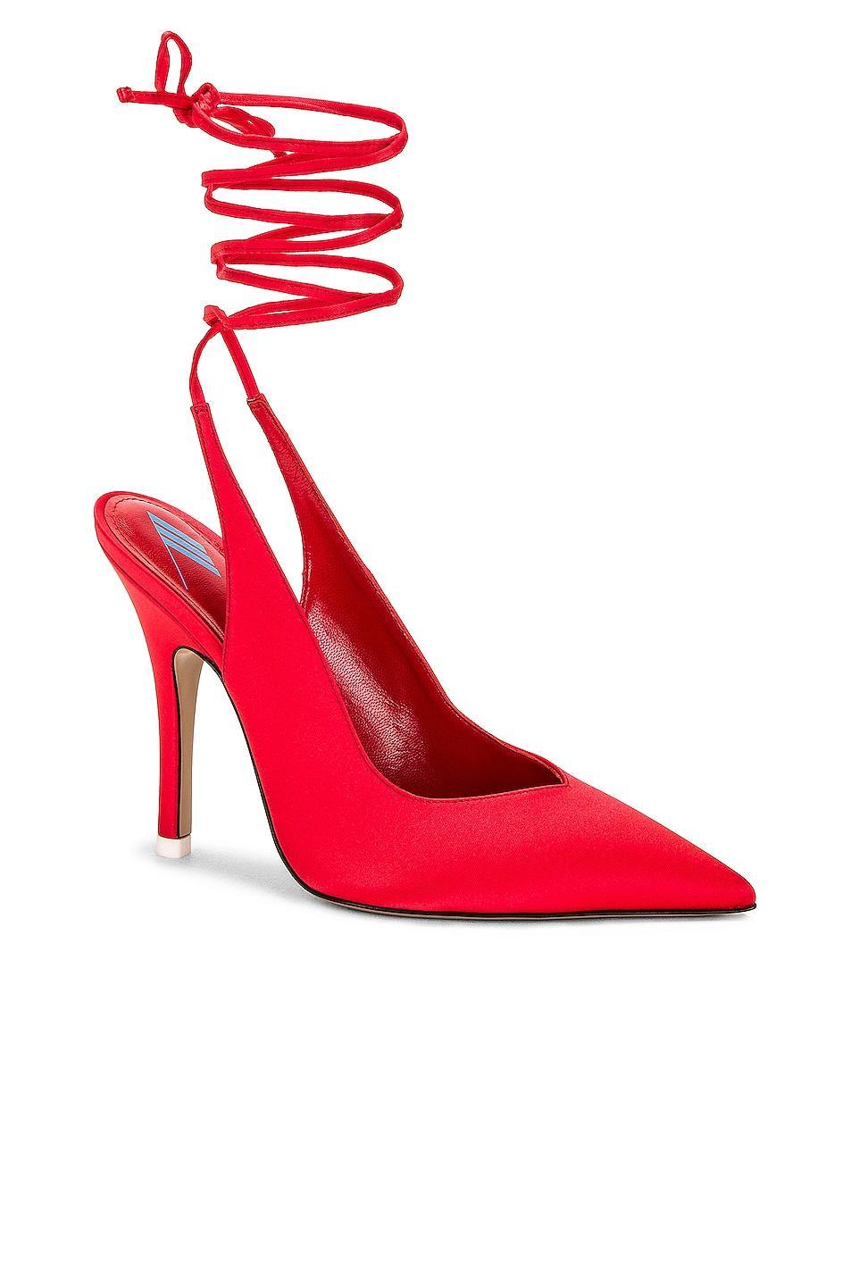 THE ATTICO Venus Slingback In Red Red. (also in 38). Product Image