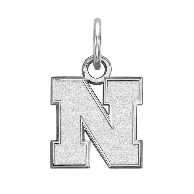 LogoArt 10K White Gold Nebraska Cornhuskers Pendant, Womens Product Image