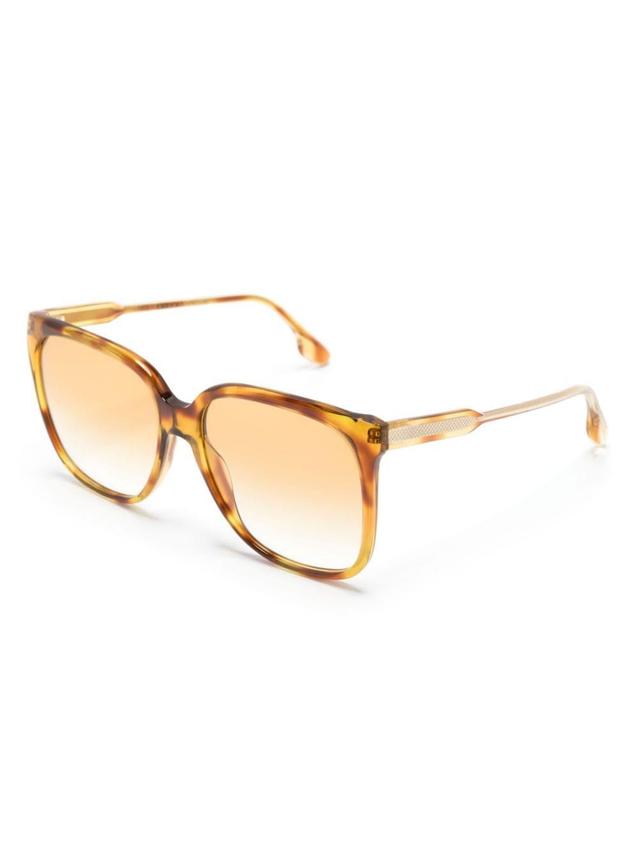 Square-frame Sunglasses In Braun Product Image