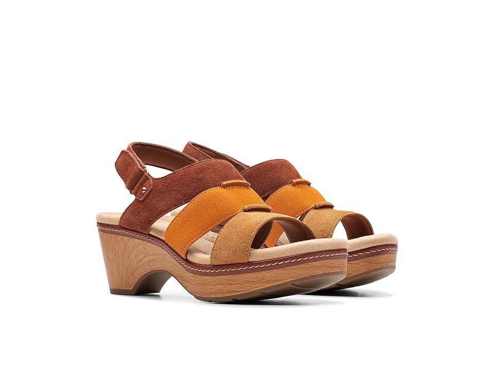 Clarks Seannah Glow (Tan Combi Suede) Women's Sandals Product Image