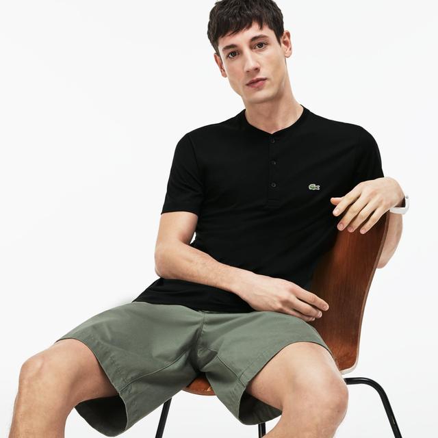 Men's Pima Cotton Henley T-Shirt Product Image