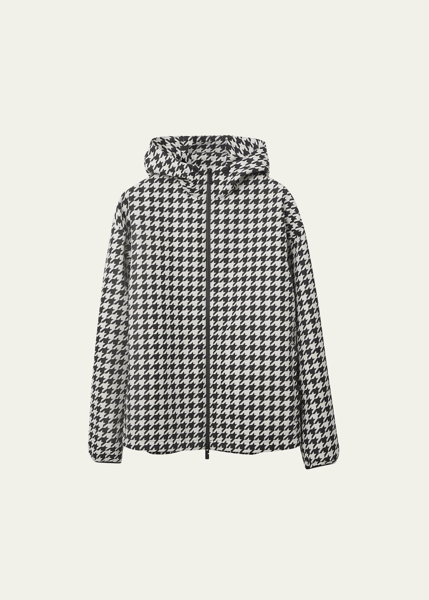 Mens Houndstooth Hooded Jacket Product Image