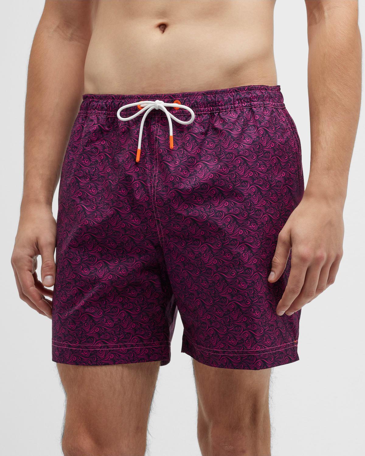 Mens Onda Patterned Swim Shorts Product Image