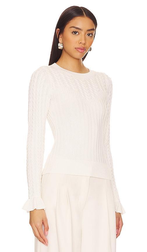 Henrietta Cable-Knit Flare-Sleeve Top Product Image