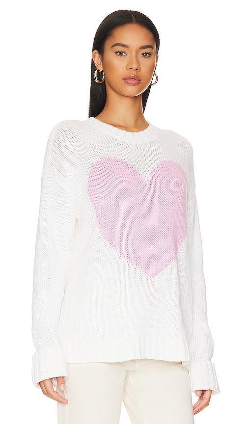 Show Me Your Mumu Sweetheart Sweater in White. Size L, M. Product Image