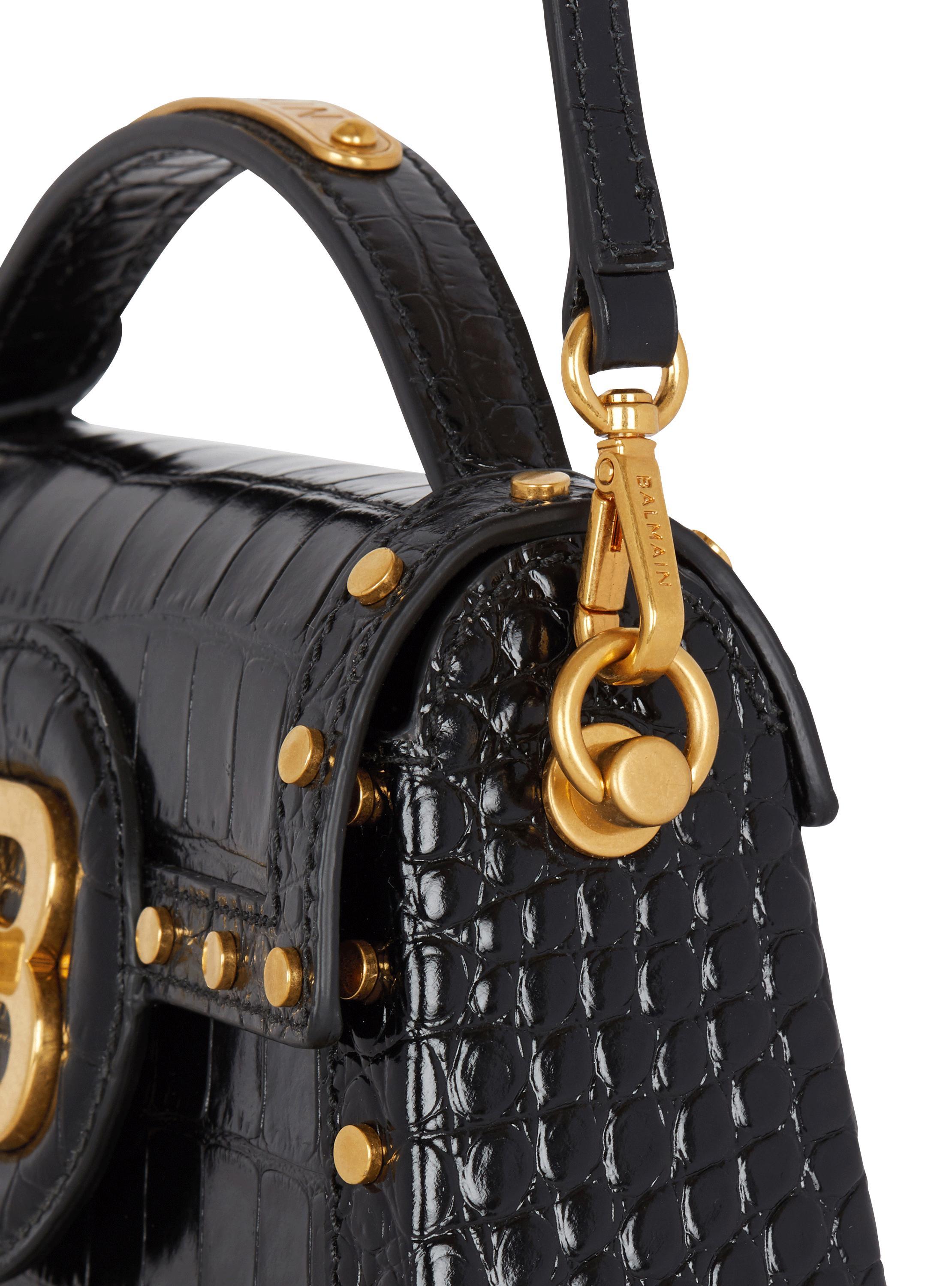 B-Buzz Dynasty bag in crocodile-print leather Product Image