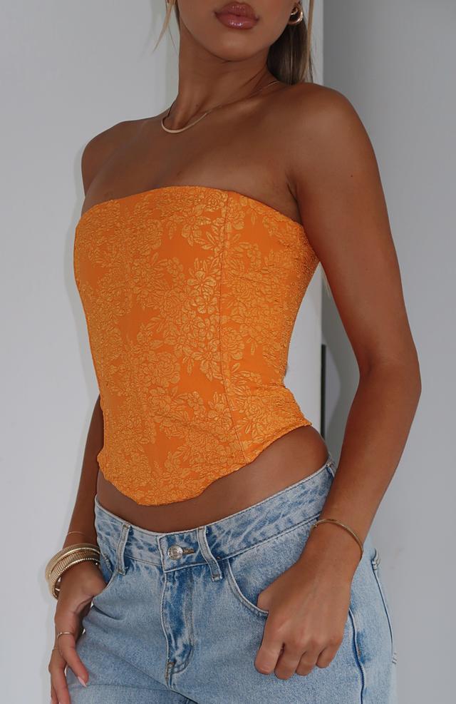 Can't Be Trusted Bustier Orange Product Image