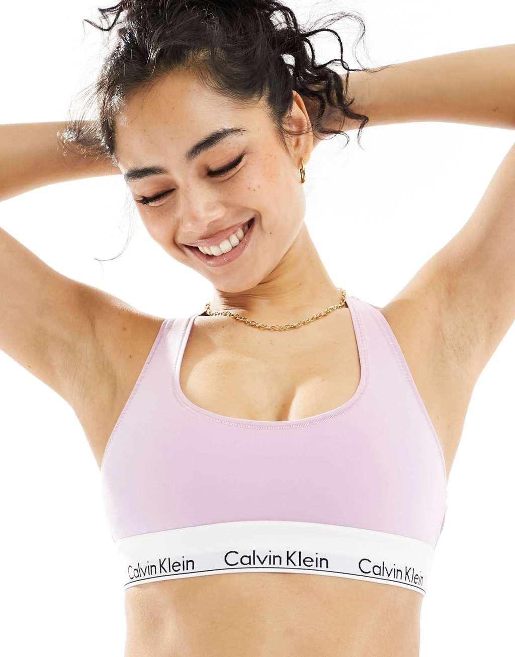 Calvin Klein Modern Cotton bralette in lilac Product Image