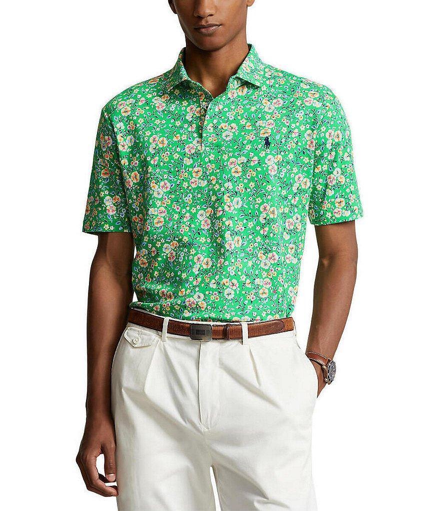 Polo Ralph Lauren Classic Fit Floral Print Short Sleeve Polo Shirt Product Image