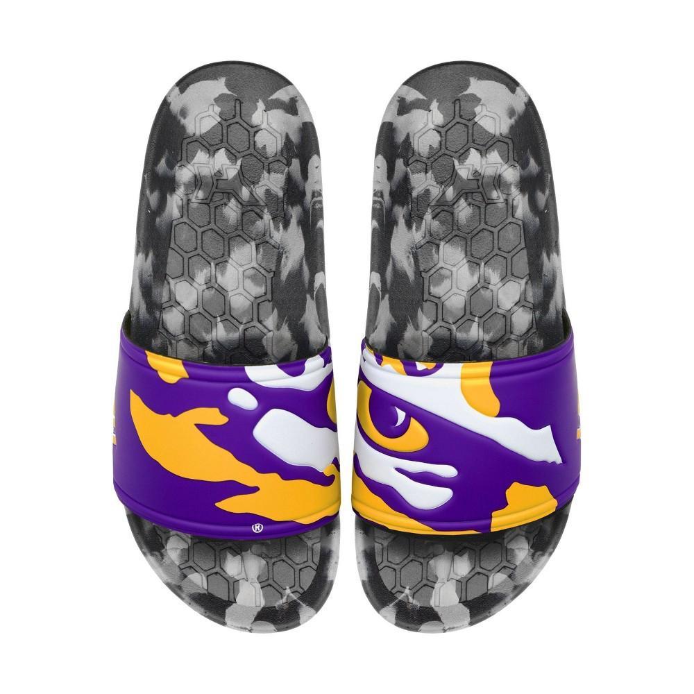 NCAA LSU Tigers Slydr Pro White Sandals - Purple M4/W6 Product Image