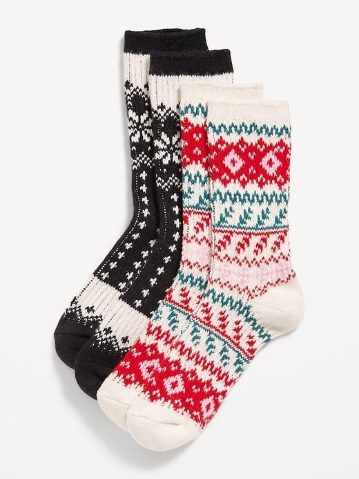 Fair Isle Crew Socks 2-Pack Product Image