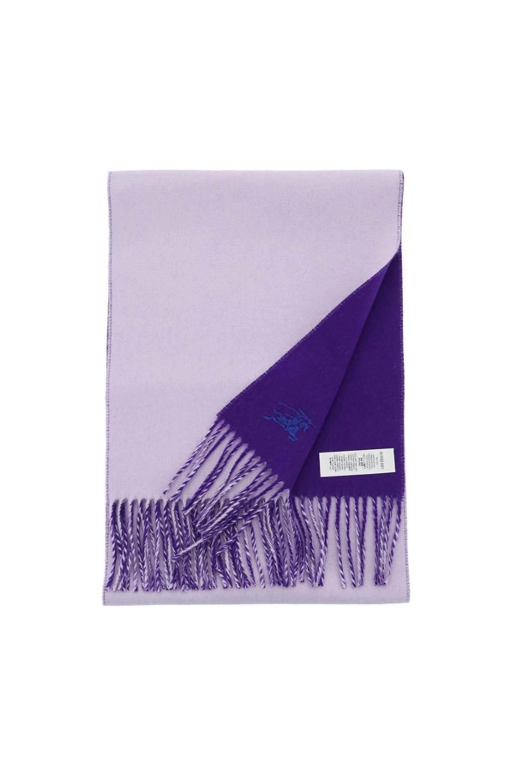 BURBERRY Reversible Cashmere Scarf In Purple Product Image