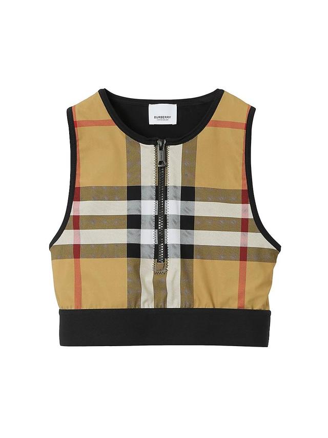 Womens Zadie Cropped Check Top Product Image