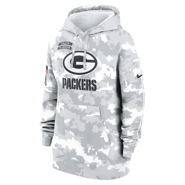 Green Bay Packers Salute to Service Primary Edge Club Women's Nike NFL Pullover Hoodie Product Image