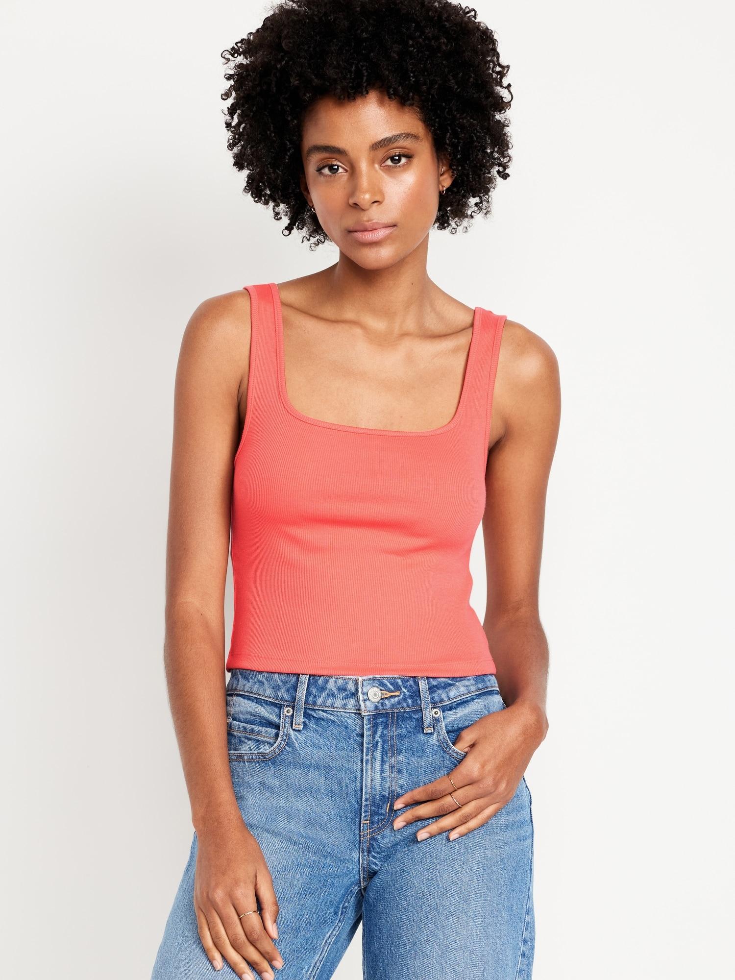 Ultra-Cropped Rib-Knit Tank Top Product Image