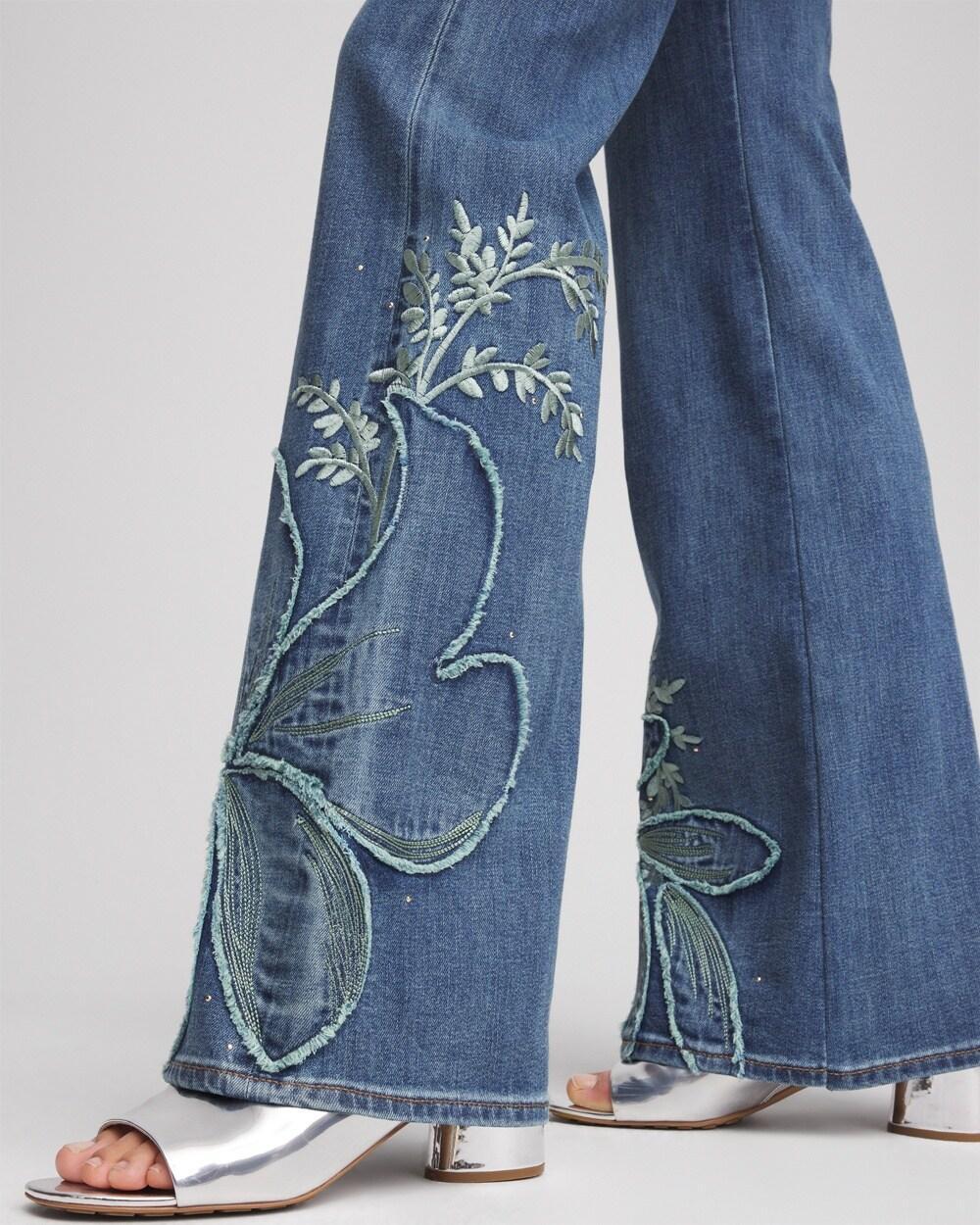 Applique Decorated Denim Jeans Product Image