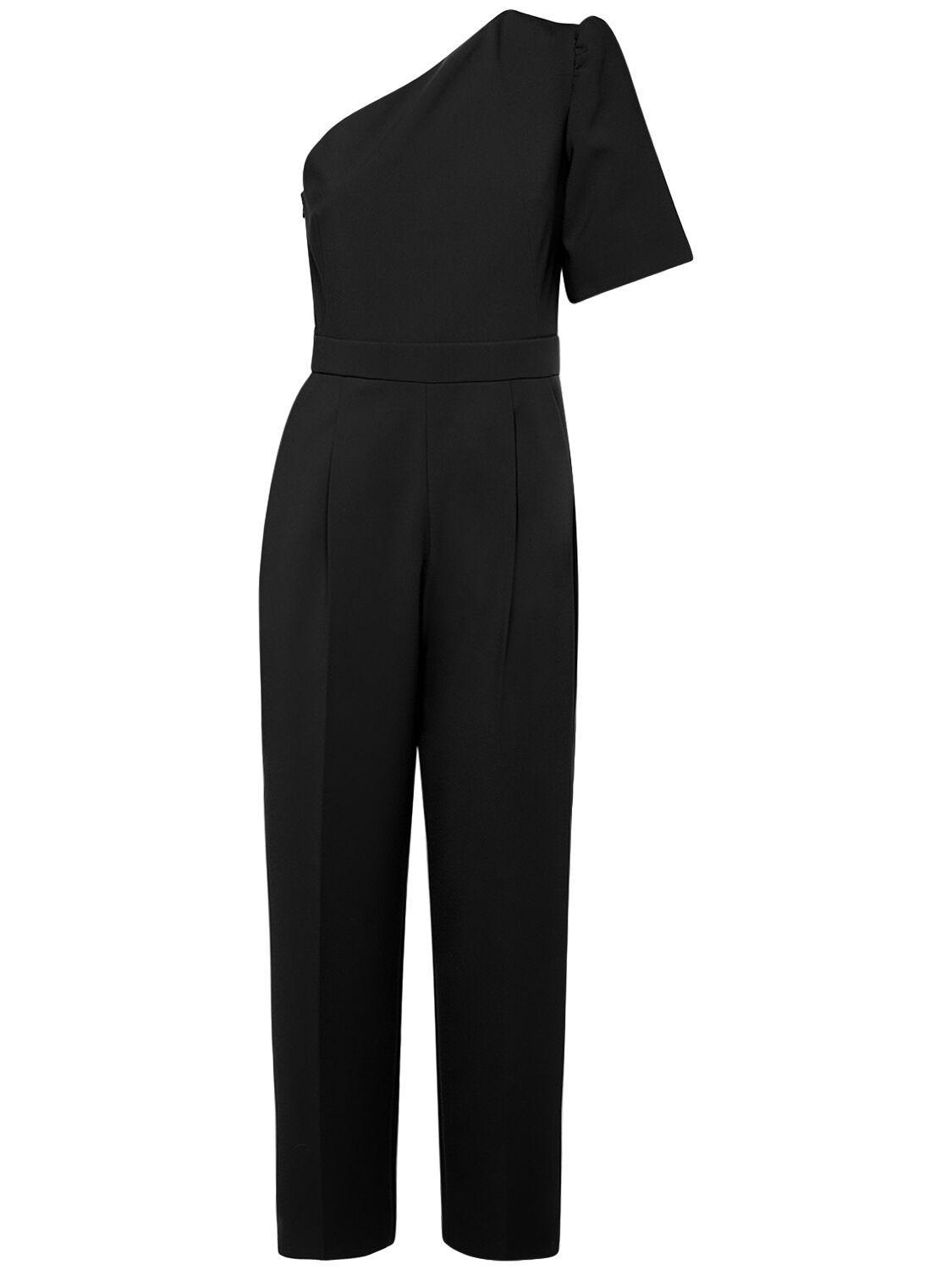 Smalto One-sleeve Jumpsuit In Black Product Image