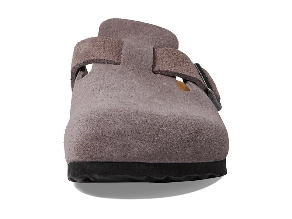 Birkenstock Boston Soft Footbed - Suede (Faded Purple) Women's Clog/Mule Shoes Product Image