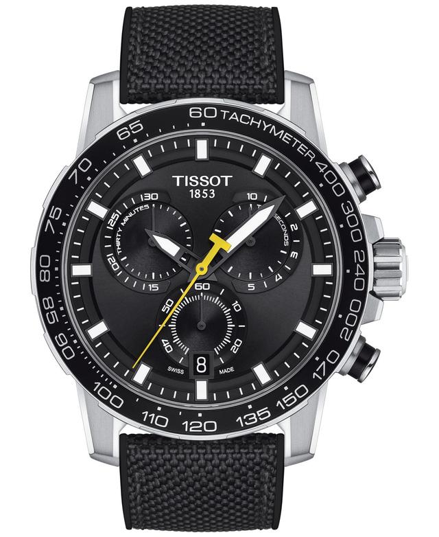 Tissot Mens Supersport Chronograph Black Fabric Strap Watch Product Image