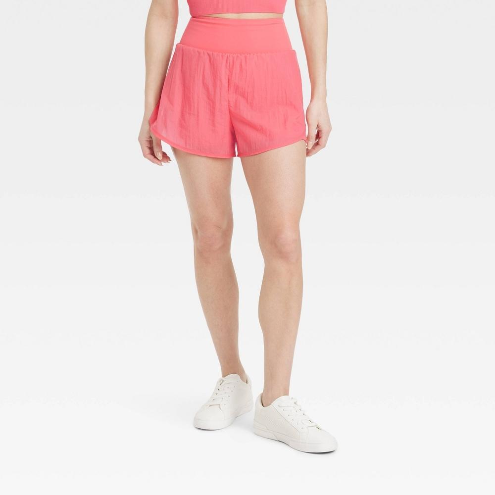 Womens Woven High-Rise 2-in-1 Run Shorts 3 - All In Motion Coral XL Product Image