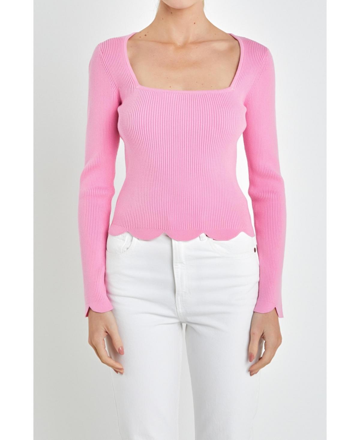 English Factory Scallop Hem Sweater Product Image