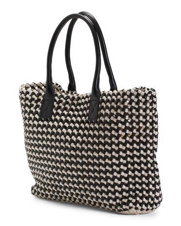 Woven Tote for Women | Leather Product Image