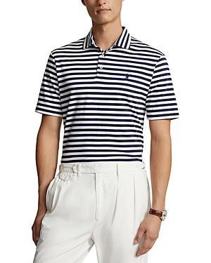 Polo Ralph Lauren Cotton Interlock Stripe Classic Fit Polo Shirt Product Image