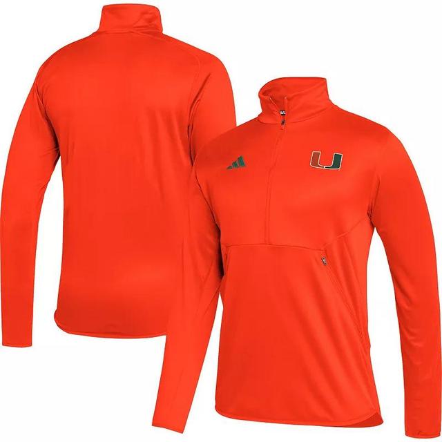 Mens adidas Miami Hurricanes 2023 Sideline AEROREADY Half-Zip Top Product Image