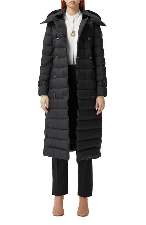 burberry Ashwick Double Breasted Quilted Down Coat with Removable Hood Product Image