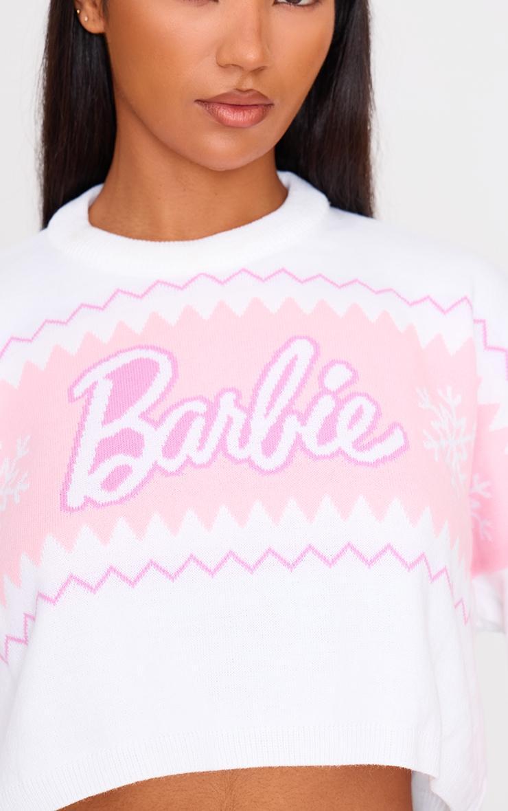 White Barbie Christmas Sweater Product Image