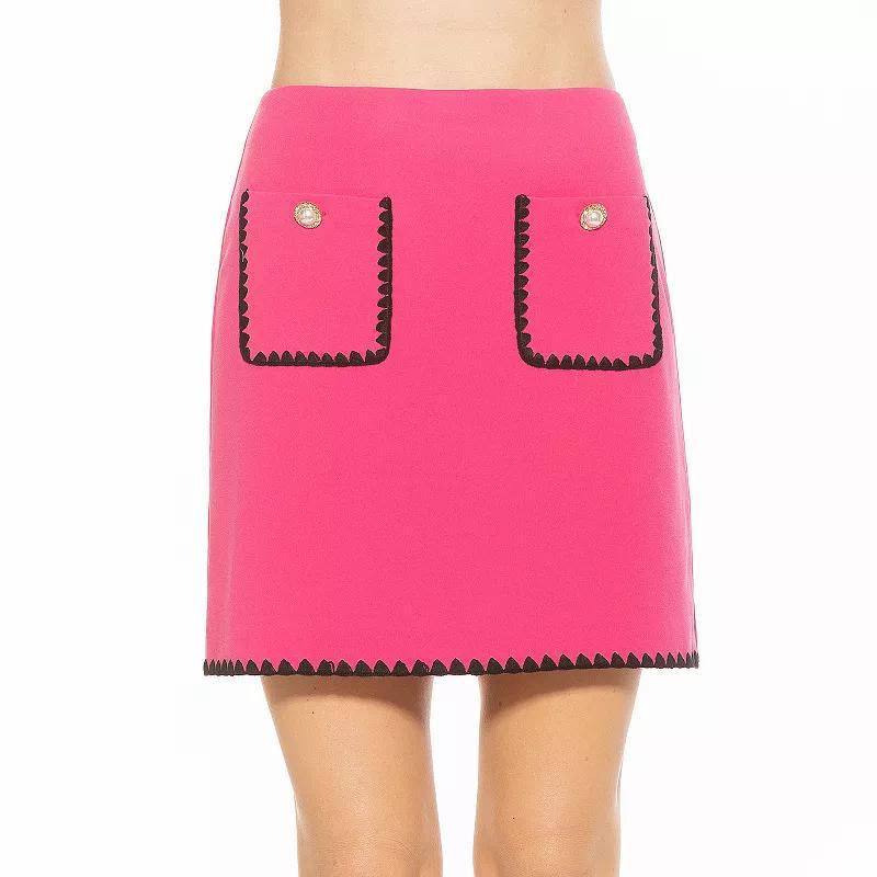 Womens ALEXIA ADMOR Sunday Embroidered Edge Mini Skirt Product Image