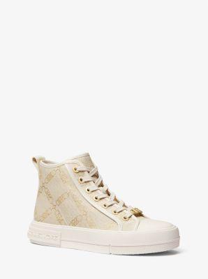 Evy Metallic Empire Logo Jacquard High-Top Sneaker Product Image