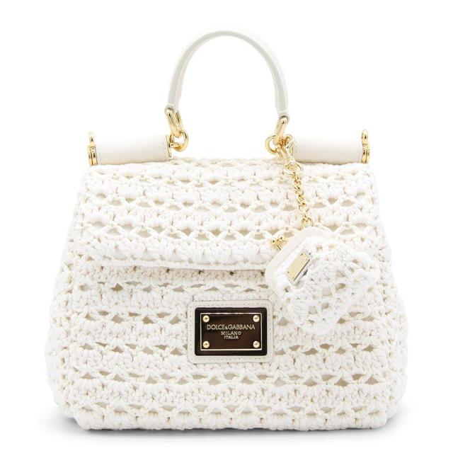 Crochet Tote In White Product Image