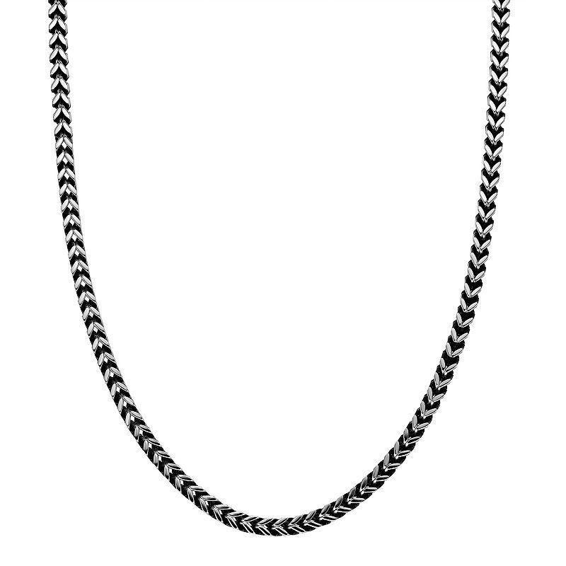 Mens LYNX Stainless Steel Foxtail Chain Necklace Product Image