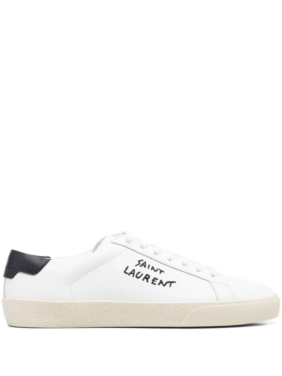 SAINT LAURENT Women's Court Sl/06 Leather Sneakers In White Product Image