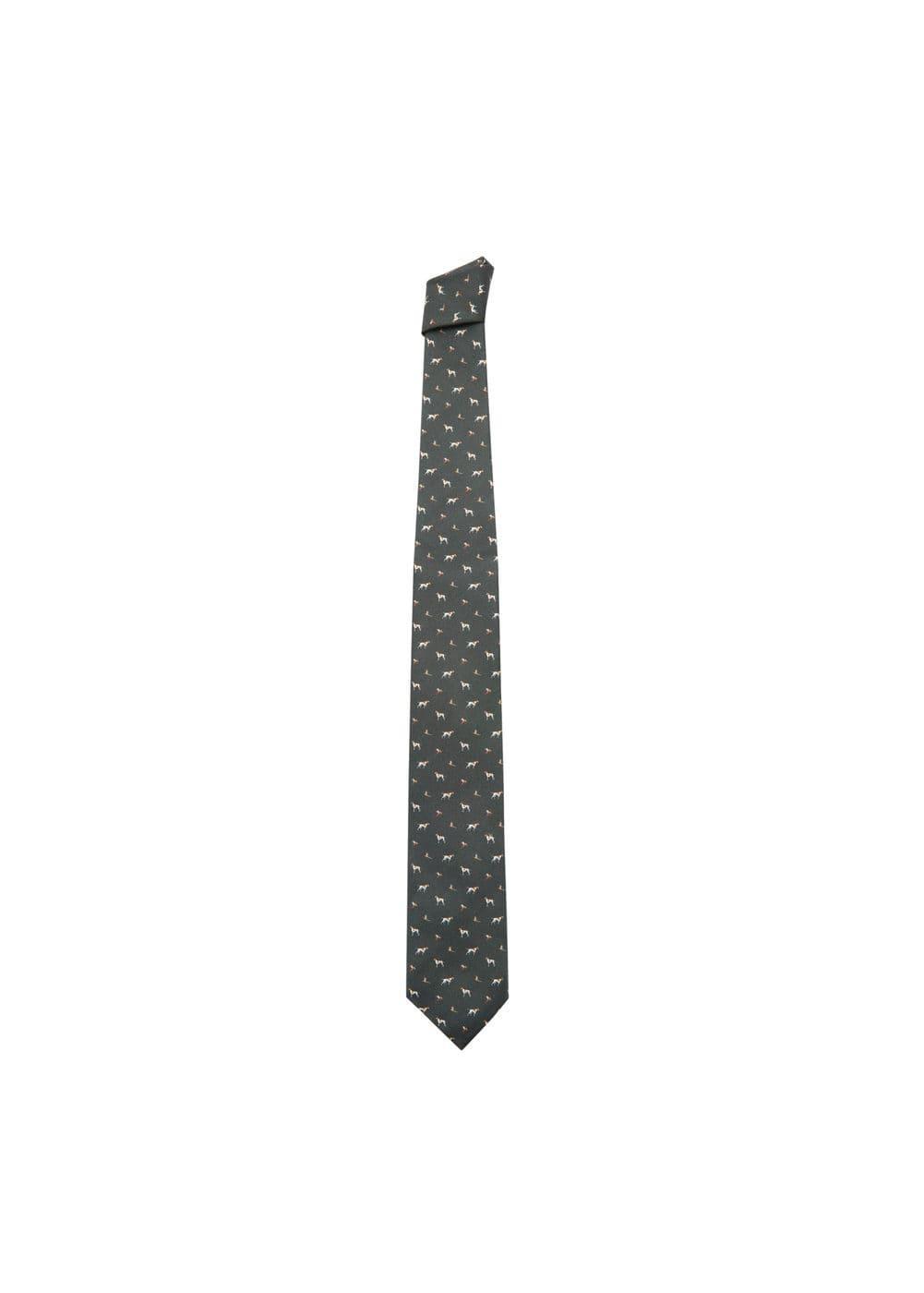 MANGO MAN - 100% mulberry silk printed tie - One size - Men Product Image