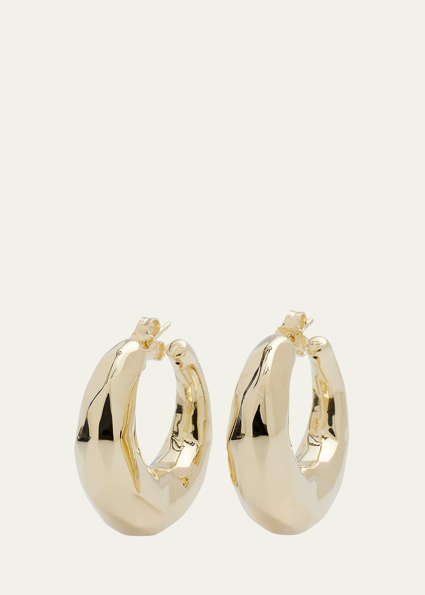 Lana Graduating Disco Hollow Hoop Earrings Product Image