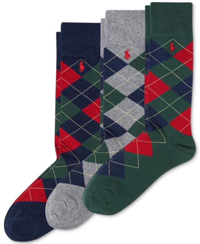 Polo Ralph Lauren Mens 3-Pk. Argyle Dress Socks Product Image