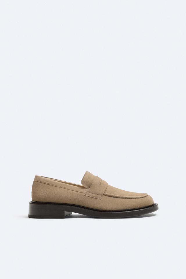 SUEDE PENNY LOAFERS Product Image