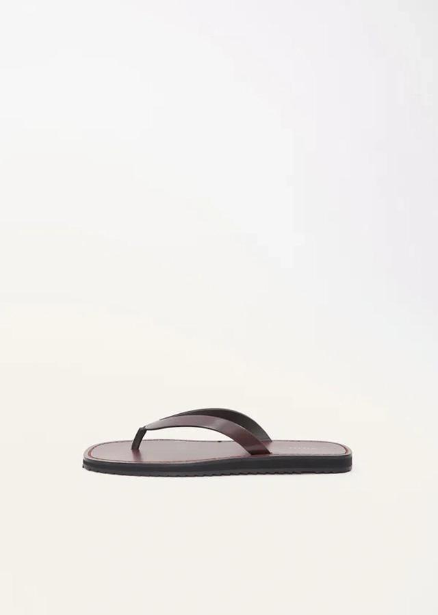 THE ROW City Leather Flip Flops In Bordeaux Product Image