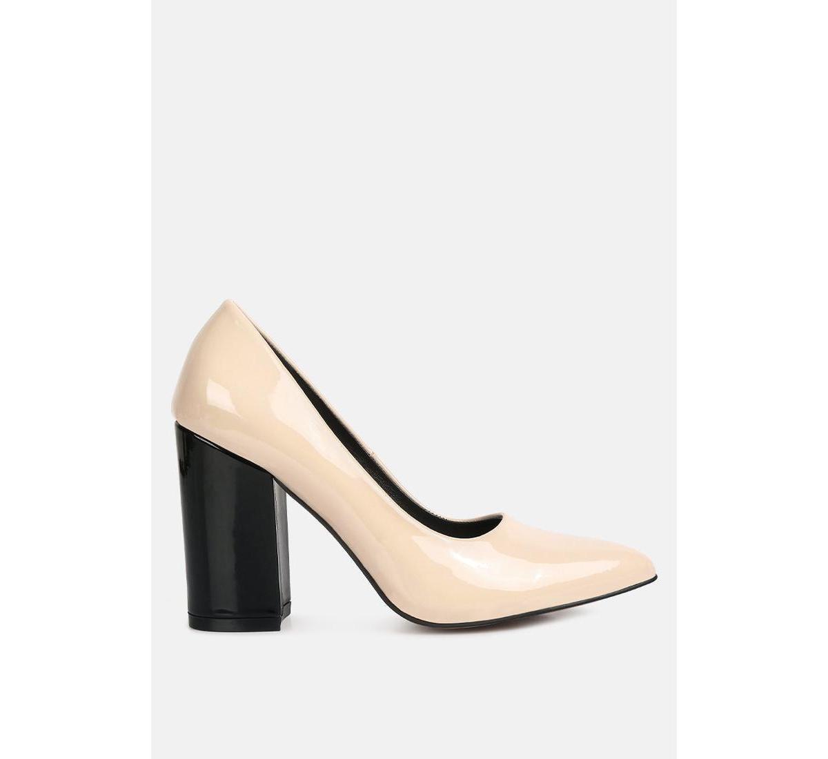 Kamira Patent Faux Leather Block Heel Pumps Product Image