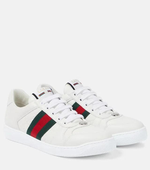 Screener Leather Sneakers In White Product Image