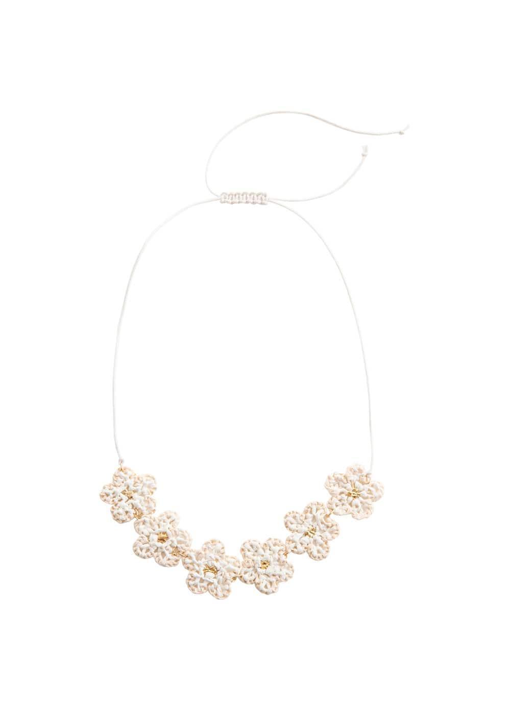 MANGO - Flower necklace - One size - Women Product Image